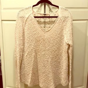 cream comfy scoop neck sweater